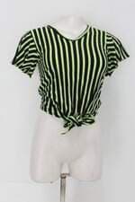 Blusa feminina preta listrada 