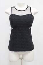 Blusa feminina preta com Bojo e Tule