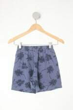 Shorts Infantil azul estampado