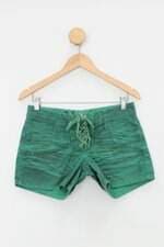 Shorts feminino verde com Tiras