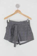 Shorts feminino estampado com Faixa na Cintura e Pregas