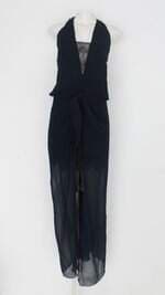 Vestido animale feminino azul com Forro e Renda