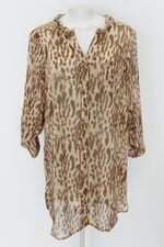 Vestido chemise gregory feminino estampado com Transparência