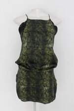 Vestido animale feminino estampado com Aplique