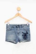 Shorts kiabi feminino azul com Bordado