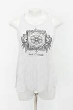 Regata hard rock couture feminina cinza com Silk