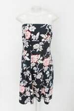 Vestido feminino preto estampado