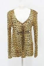 Blusa animale feminina amarela estampada com Hotfix