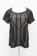 Blusa me move feminina preta estampada com Aplique