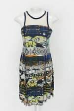 Vestido feminino estampado com Tule