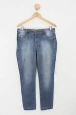 Calça vertical jeans feminina azul