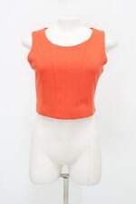 Cropped lofty style feminino laranja com Nervura e Forro