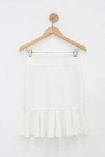 Saia lofty style feminina branca com Peplum e Forro
