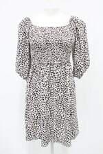 Vestido feminino estampado com Franzido