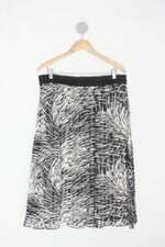 Saia p.a concept feminino estampado com Plissado e Pregas