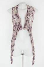 Colete de tricot feminino estampado