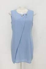 Vestido luny feminino azul com Sobreposto