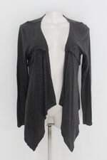 Cardigan gap feminino cinza com Pregas