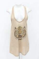 Regata dona florinda feminina estampada com Recortes