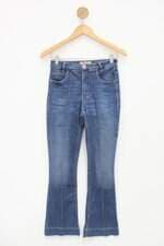 Calça Jeans b live feminina azul com Recortes