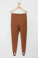 Calça de tecido rock lola feminina marrom com Nervura
