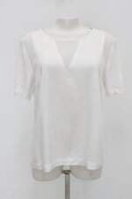 Camisa canal feminina branca com Recortes