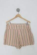 Shorts renner feminino bege listrado