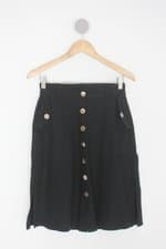 Saia morena linda feminina preta com Fenda