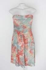 Vestido feminino estampado com Franzido