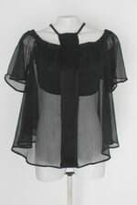 Blusa acostamento feminina preta