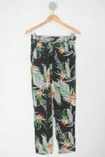Calça de tecido feminina estampada