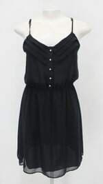 Vestido two way feminino preto com Transparência e Forro