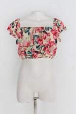 Blusa feminina estampada com Tule