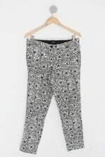 Calça de tecido canal feminina estampadA