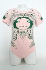 Body feminino rosa com Silk