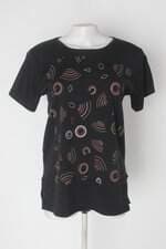 Blusa feminina preta com Silk