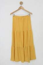 Saia pool feminina amarelo com Babado