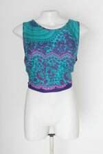 Blusa feminina verde estampada