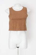 Cropped feminino marrom
