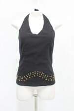 Blusa Frente Única nova stampa feminina preta com Aplique