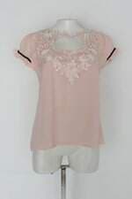 Blusa ganji feminina rosa com Bordado