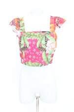 Blusa cropped feminina estampada