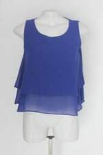 Regata silverfox feminina azul com Babado