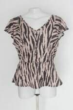 Blusa feminina estampa animal print com Babado
