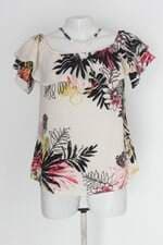 Blusa feminina estampada com Babado