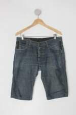 Bermuda jeans masculina azul 