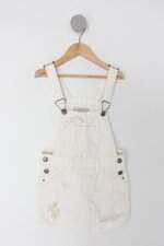 Jardineira de sarja Infantil c&a off-white