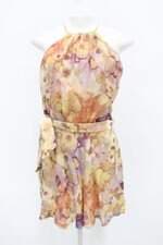 Vestido bobstore feminino estampado com Faixa na Cintura e Forro