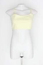 Regata cropped feminina amarela