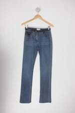 Calça Slim chanel feminina azul com Aplique